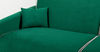 Диван-кровать прямой Ноэль ТД 446 велюр темно-зеленый малахитовый, светлый кварцевый серый