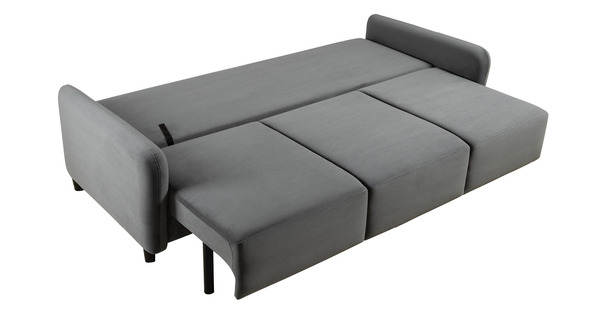 Диван-кровать прямой Дакота ТД 586 велюр Vendetta 11 графитовый серый, Albus Zemin 1735 z1 col 2 белый, Romeo 06