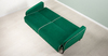 Диван-кровать прямой Ноэль ТД 446 велюр темно-зеленый малахитовый, светлый кварцевый серый