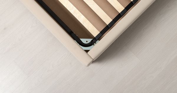 Кровать Микаса 160 велюр светлый бежевый, шоколадный с ортопедическим основанием и подъемным механизмом