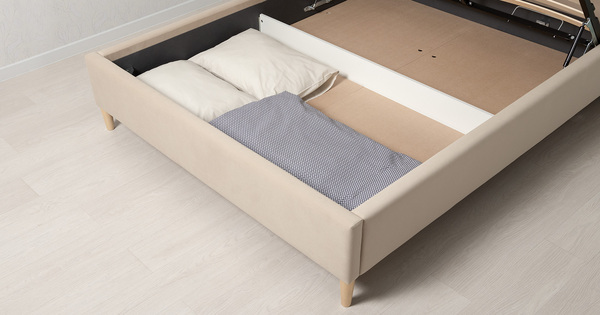 Кровать Микаса 160 велюр светлый бежевый, шоколадный с ортопедическим основанием и подъемным механизмом