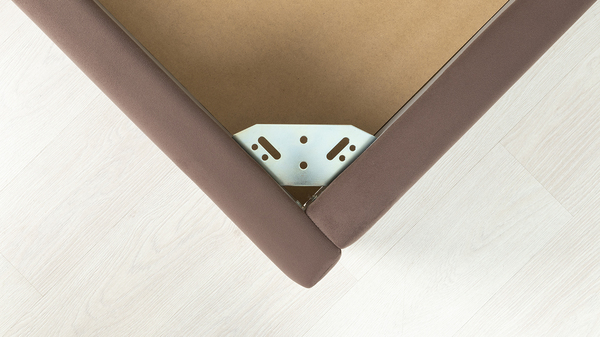 Кровать Микаса 160 велюр шоколадный, светло-серый с ортопедическим основанием и подъемным механизмом