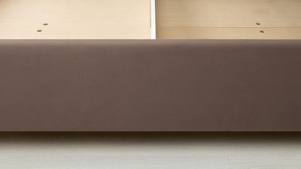 Кровать Микаса 160 велюр шоколадный, светло-серый с ортопедическим основанием и подъемным механизмом