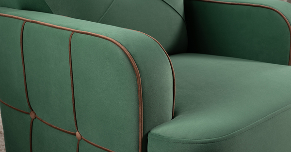 Кресло для отдыха Черри ТК 288 велюр Irida 09 зеленый, Эвита шоколад бежево-коричневый