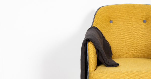 Кресло для отдыха Алекса ТК 478 рогожка горчичный, серый