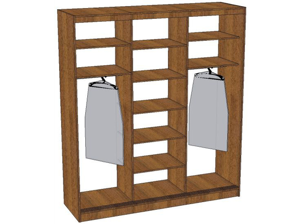 Альфа 2.5 шкаф-купе (МДФ с фрезеровкой)