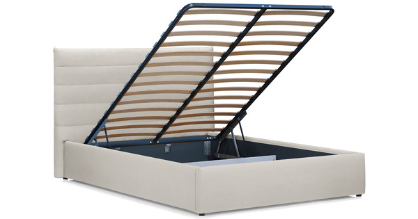 Кровать Амалия 140 велюр светло-бежевый с ортопедическим основанием и подъемным механизмом