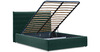 Кровать Амалия 140 велюр темный серо-зеленый с ортопедическим основанием и подъемным механизмом