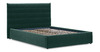 Кровать Амалия 140 велюр темный серо-зеленый с ортопедическим основанием и подъемным механизмом