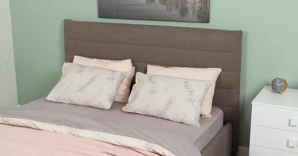 Кровать Амалия 160 велюр серо-коричневый с ортопедическим основанием и подъемным механизмом