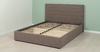 Кровать Амалия 160 велюр серо-коричневый с ортопедическим основанием и подъемным механизмом