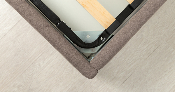 Кровать Амалия 160 велюр серо-коричневый с ортопедическим основанием и подъемным механизмом