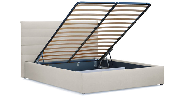 Кровать Амалия 160 велюр светло-бежевый с ортопедическим основанием и подъемным механизмом