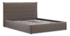 Кровать Амалия 160 велюр серо-коричневый с ортопедическим основанием и подъемным механизмом