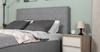 Кровать Амалия 160 велюр серебристый серый с ортопедическим основанием и подъемным механизмом