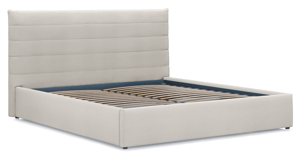 Кровать Амалия 180 велюр светло-бежевый с ортопедическим основанием и подъемным механизмом