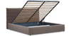 Кровать Амалия 180 велюр серо-коричневый с ортопедическим основанием и подъемным механизмом