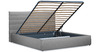Кровать Амалия 180 велюр серебристый серый с ортопедическим основанием и подъемным механизмом