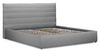 Кровать Амалия 180 велюр серебристый серый с ортопедическим основанием и подъемным механизмом