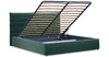 Кровать Амалия 180 велюр темный серо-зеленый с ортопедическим основанием и подъемным механизмом