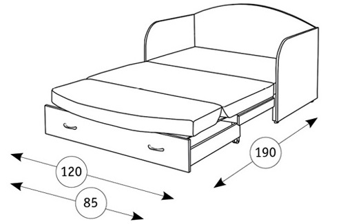 Детский диван Антошка 1 (85) арт. 010