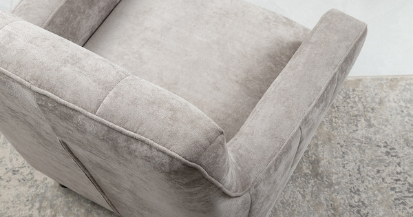 Кресло для отдыха Арно ТК 563 велюр Лаки 02 серый жемчуг