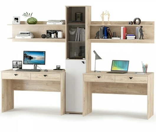 Шкаф Бостон 13.155 дуб эндгрейн элегантный, милк рикамо софт ПВХ