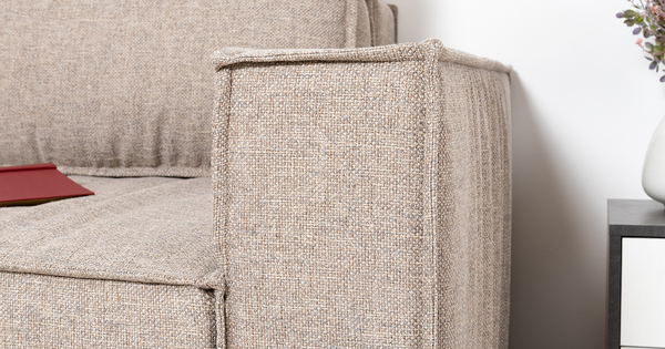 Диван-кровать прямой Бруно ТД 236 рогожка серо-бежевый