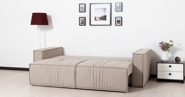 Диван-кровать прямой Бруно ТД 236 рогожка серо-бежевый