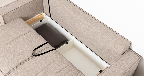 Диван-кровать прямой Бруно ТД 236 рогожка серо-бежевый