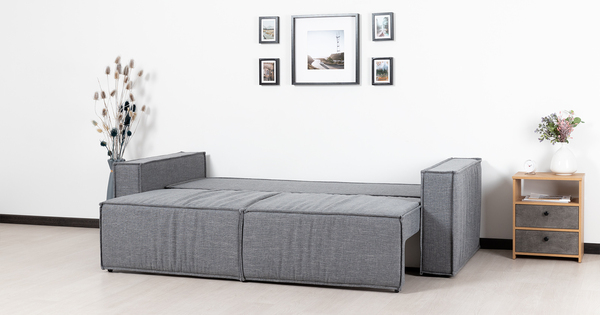 Диван-кровать прямой Бруно ТД 237 рогожка серый