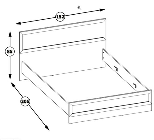 Кровать Бьянка 502 140 с ортопедическим основанием ясень анкор светлый