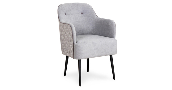 Кресло для отдыха Селеста ТК 476 велюр серебристый серый, жаккард бело-серый, графитово-серый