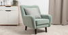 Кресло для отдыха Дакота ТК 585 велюр Vendetta 18 ментоловый, Marcello-5 1327 A1 col 19 ментоловый орнамент