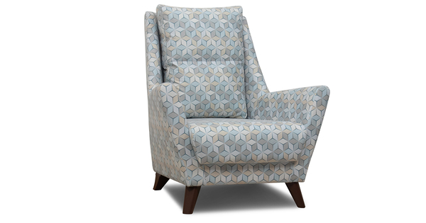 Дали, кресло арт. ТК 218 велюр серый, голубой, бежевый