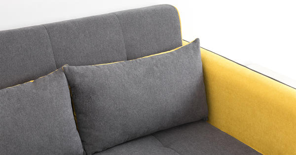 Диван-кровать прямой Бакстер ТД 343 велюр горчичный, темно-серый