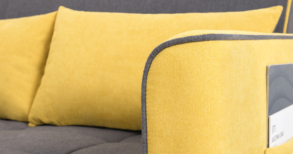 Диван-кровать прямой Бакстер ТД 343 велюр горчичный, темно-серый