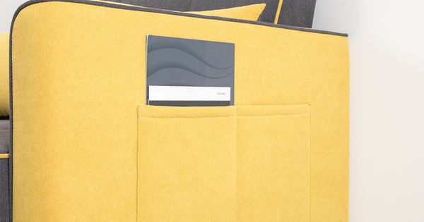 Диван-кровать прямой Бакстер ТД 343 велюр горчичный, темно-серый