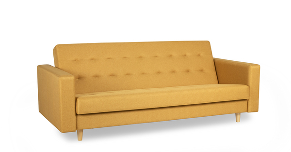 Диван-кровать прямой Гарнет ТД 435 рогожка горчичный