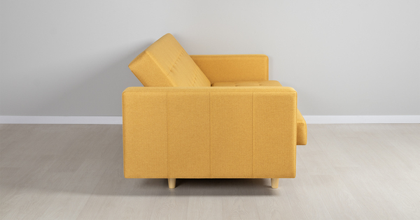 Диван-кровать прямой Гарнет ТД 435 рогожка горчичный