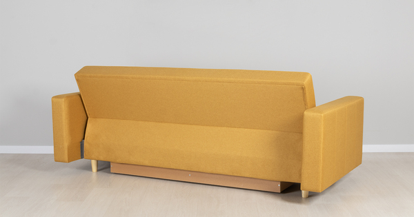 Диван-кровать прямой Гарнет ТД 435 рогожка горчичный