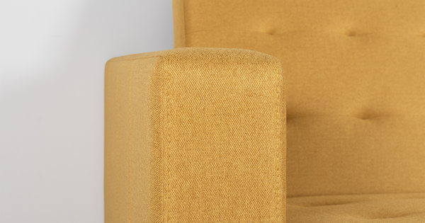 Диван-кровать прямой Гарнет ТД 435 рогожка горчичный