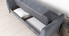Диван-кровать прямой Наоми ТД 482 шенилл графитовый серый, микровелюр серый