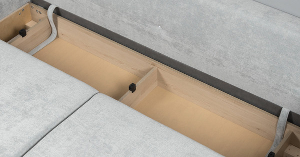 Диван-кровать прямой Олби ТД 466 шенилл серебристый серый