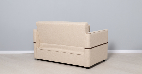 Диван-кровать прямой Рон ТД 440 рогожка бежевый, темно-коричневый