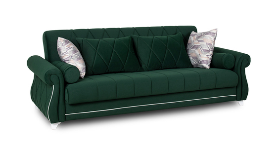 Диван-кровать прямой Роуз ТД 411 велюр зеленый