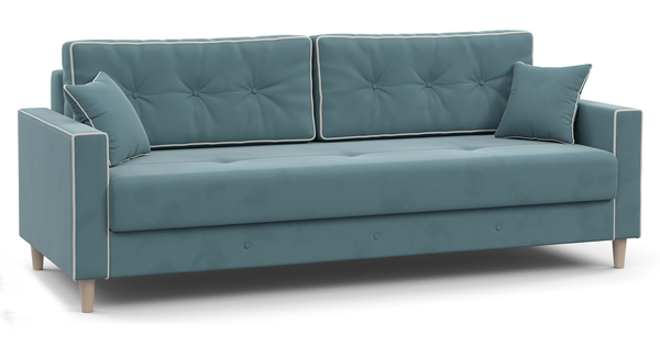 Диван прямой Айрин ТД 324 велюр светлый бирюзовый