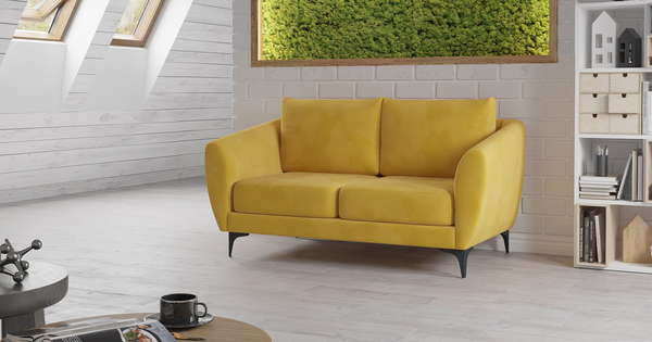 Диван прямой Дана (2М) ТД 363 искусственная замша горчичный