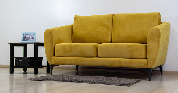 Диван прямой Дана (2М) ТД 363 искусственная замша горчичный