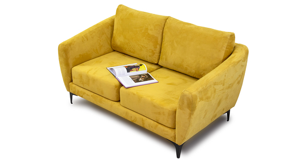 Диван прямой Дана (2М) ТД 363 искусственная замша горчичный